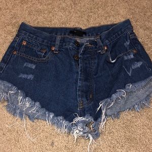 cutoff jean shorts